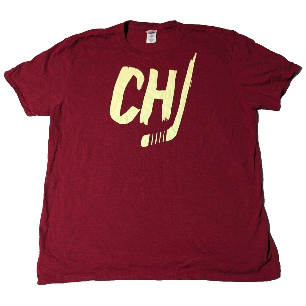 CH HOCKEY CHICAGO BLACKAHWAKS Men XL Red Cotton Blend‎ T-Shirt